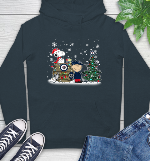 NHL Winnipeg Jets Snoopy Charlie Brown Woodstock Christmas Stanley Cup Hockey Hoodie 7