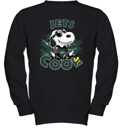 New York Jets Snoopy Joe Cool We're Awesome Youth Sweatshirt