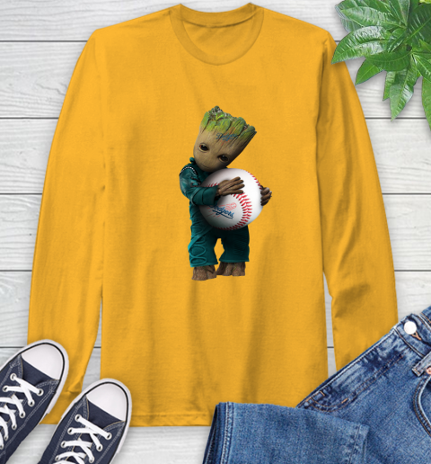 MLB Groot Guardians Of The Galaxy Baseball Sports Los Angeles Dodgers Long Sleeve T-Shirt 3