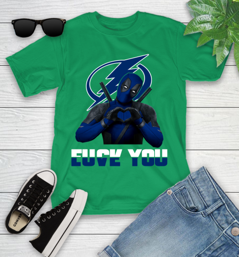 NHL Tampa Bay Lightning Deadpool Love You Fuck You Hockey Sports Youth T-Shirt 8