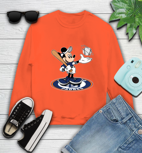 MLB Baseball San Diego Padres Cheerful Mickey Disney Shirt Sweatshirt 4