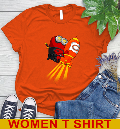 NFL Football Chicago Bears Deadpool Minion Marvel Shirt Women's T-Shirt 4 NFL Football Chicago Bears Deadpool Minion Marvel Shirt Women's T-Shirt - Image 4