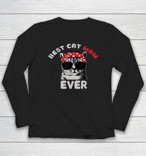 Funny Cat Best Cat Mom Ever Meow With My Cat Long Sleeve T-Shirt