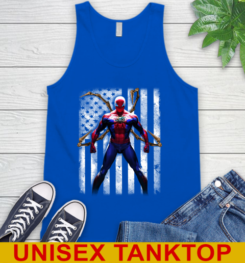 NFL Football Miami Dolphins Spider Man Avengers Marvel American Flag Shirt Tank Top 4
