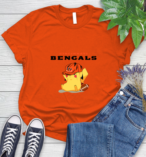 NFL Pikachu Football Sports Cincinnati Bengals Women's T-Shirt 4