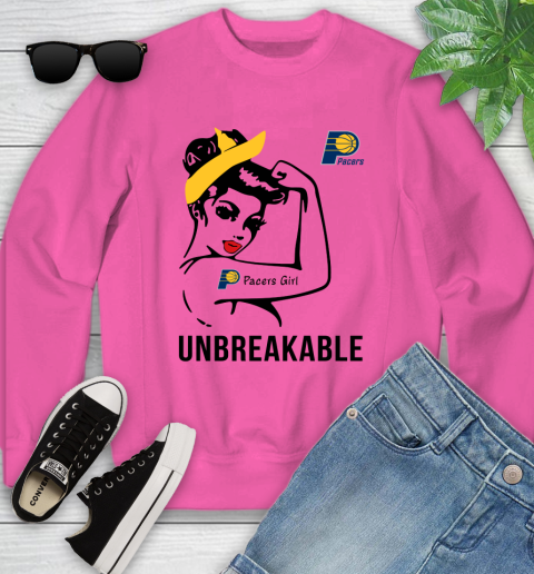 NBA Indiana Pacers Girl Unbreakable Basketball Sports Youth Sweatshirt 3