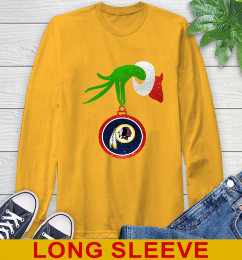 Washington Redskins Grinch Merry Christmas NFL Football Long Sleeve T-Shirt 3