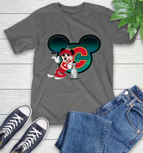 NHL Calgary Flames Stanley Cup Mickey Mouse Disney Hockey T Shirt T-Shirt 9