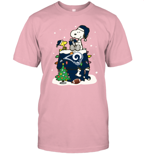 jm19 a happy christmas with los angeles rams snoopy jersey t shirt 60 front pink