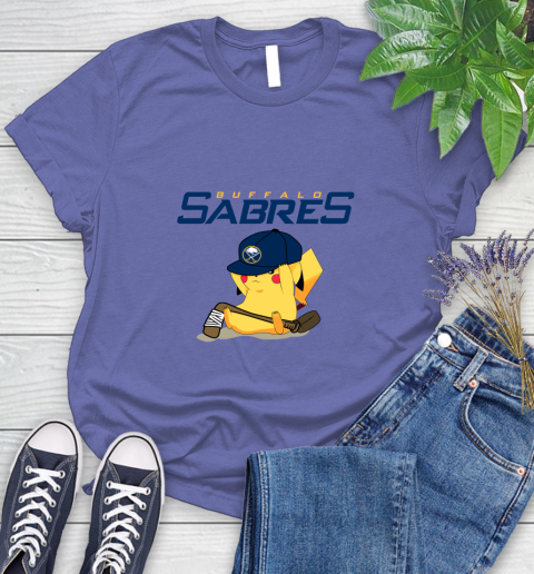 NHL Pikachu Hockey Sports Buffalo Sabres Women's T-Shirt 11