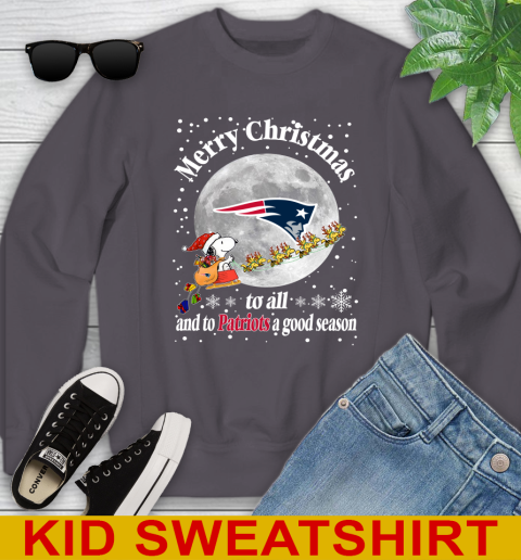 New England Patriots Merry Christmas To All And To Patriots A Good Season NFL Football Sports Youth Sweatshirt 5