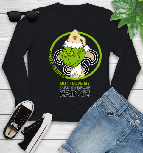 New Orleans Saints Nfl Christmas Grinch I Hate People But I Love