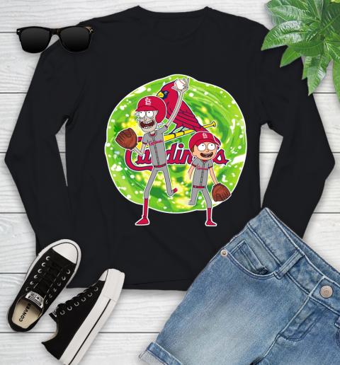 MLB St.Louis Cardinals Rick And Morty Baseball Sports Youth Long Sleeve 2