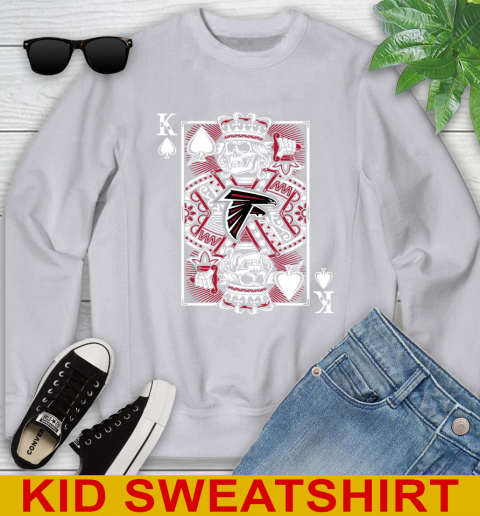 Atlanta Falcons NFL Football The King Of Spades Death Cards Shirt Youth Sweatshirt 3