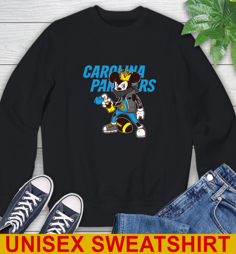 Carolina Panthers NFL Football Mickey Peace Sign Sports Sweatshirt 2