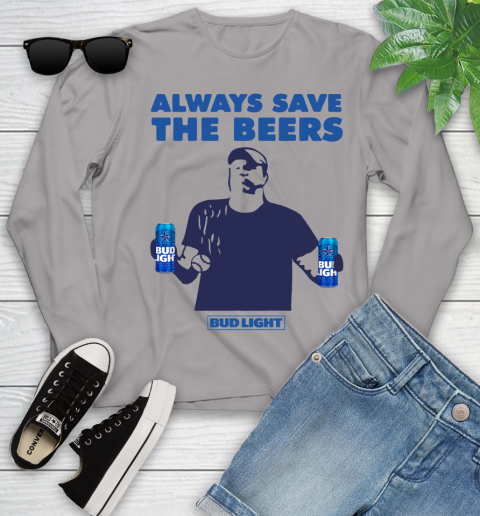 Always Save The Bees Beers Bud Light Jeff Adams Beers Over Baseball Youth Long Sleeve 3