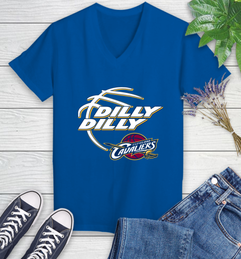 NBA Cleveland Cavaliers Dilly Dilly Basketball Sports Women's V-Neck T-Shirt 10