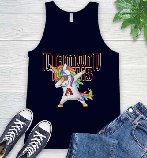 Arizona Diamondbacks MLB Baseball Funny Unicorn Dabbing Sports Tank Top 3