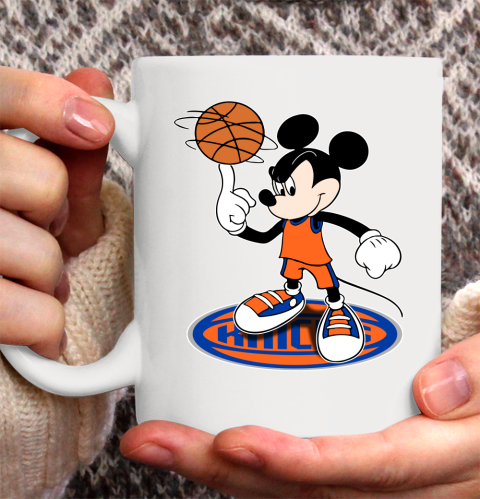 NBA Basketball New York Knicks Cheerful Mickey Disney Shirt Ceramic Mug 11oz 2