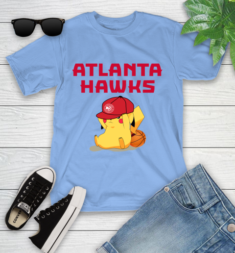 NBA Pikachu Basketball Sports Atlanta Hawks Youth T-Shirt 11