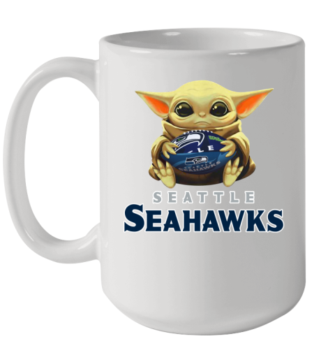 NFL Football Seattle Seahawks Baby Yoda Star Wars Shirt Ceramic Mug 15oz