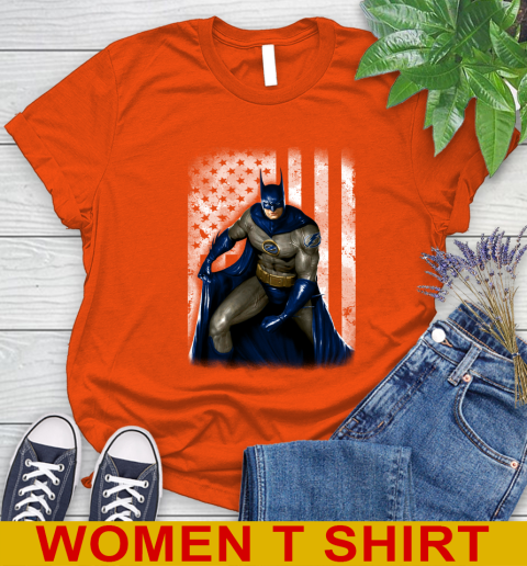 Tampa Bay Lightning NHL Hockey Batman DC American Flag Shirt Women's T-Shirt - Image 4