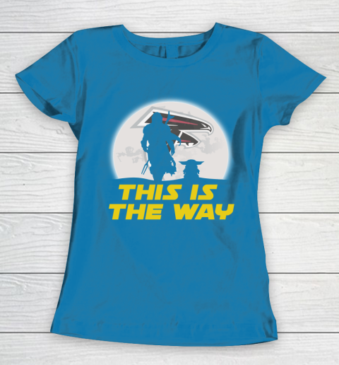 Atlanta Falcons NFL Football Star Wars Yoda And Mandalorian This Is The Way Women's T-Shirt 6