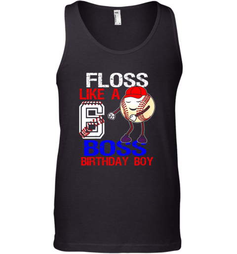 Kids 6 Year Old Birthday Baseball Shirt 6th Boy Gift Tank Top