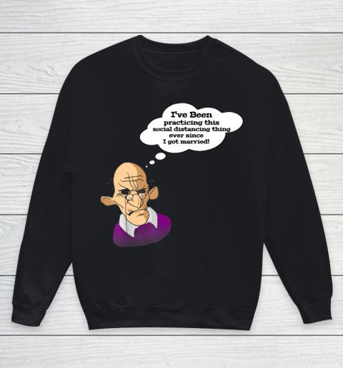 Grandpa Funny Gift Apparel  Funny Grumpy Grandpa Social Distancing Joke Youth Sweatshirt