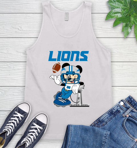 NFL Detroit Lions Mickey Mouse Disney Super Bowl Football T Shirt Tank Top