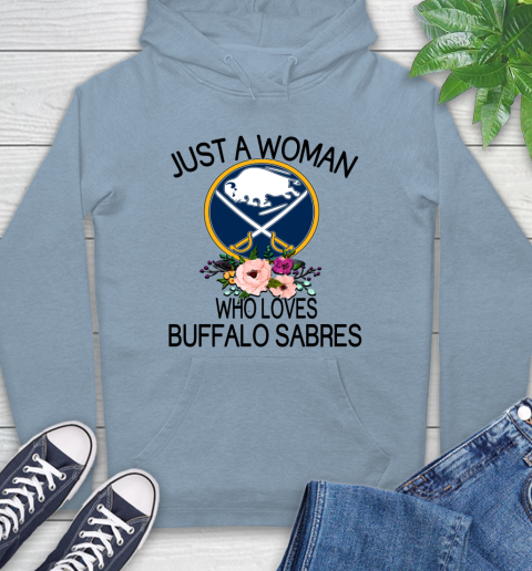 NHL Just A Woman Who Loves Buffalo Sabres Hockey Sports Hoodie 6