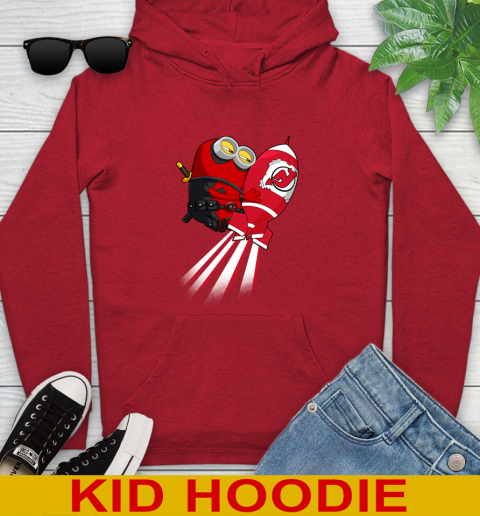NHL Hockey New Jersey Devils Deadpool Minion Marvel Shirt Youth Hoodie 11