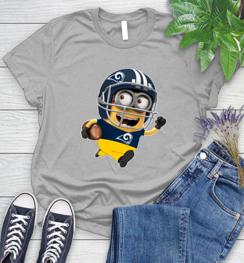 NFL Los Angeles Rams Minions Disney Football Sports Women's T-Shirt 5