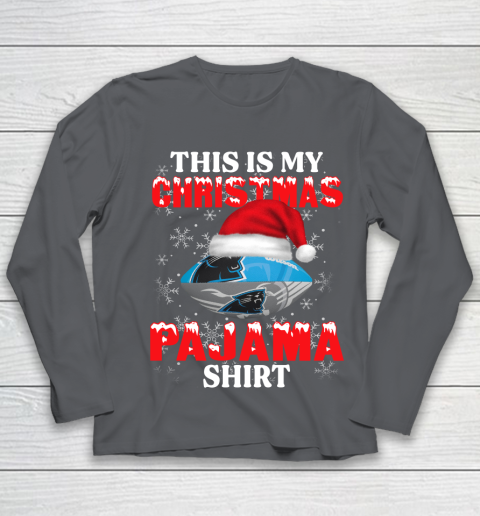 Carolina Panthers This Is My Christmas Pajama Shirt NFL Youth Long Sleeve 6