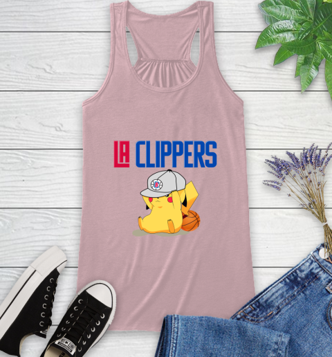 NBA Pikachu Basketball Sports Los Angeles Clippers Racerback Tank 11