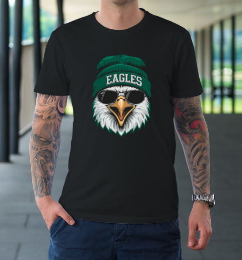 Cool Face Eagles With Sunglasses Vintage Funny T-Shirt