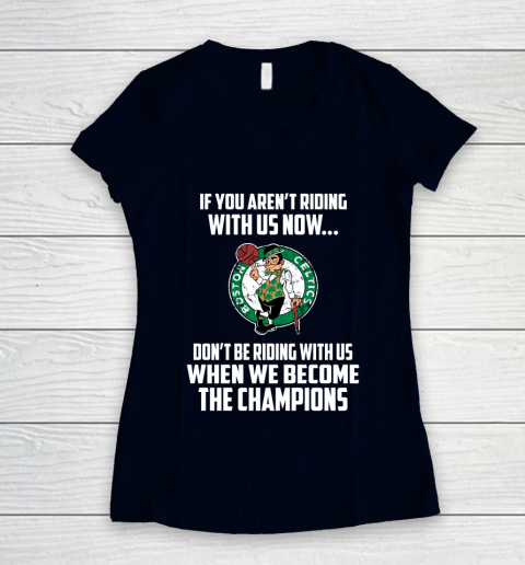 NBA Boston Celtics Basketball We Become The Champions Women's V-Neck T-Shirt 2