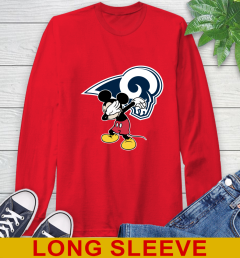 Los Angeles Rams NFL Football Dabbing Mickey Disney Sports Long Sleeve T-Shirt 10