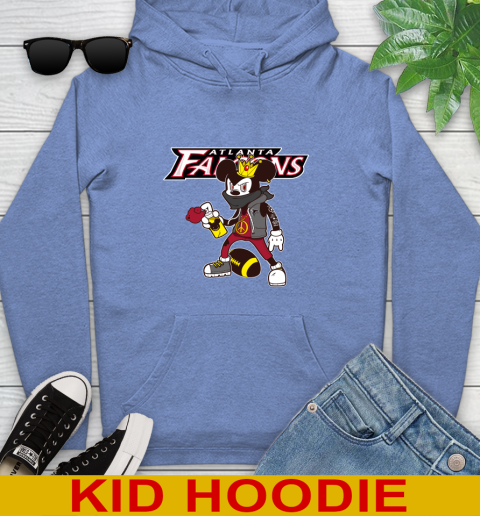 Atlanta Falcons NFL Football Mickey Peace Sign Sports Youth Hoodie 12