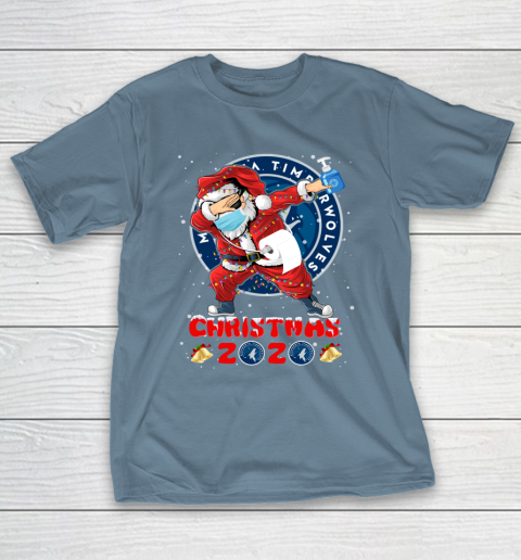 Minnesota Timberwolves Funny Santa Claus Dabbing Christmas 2020 NBA T-Shirt 6
