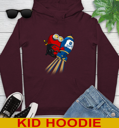 MLB Baseball Kansas City Royals Deadpool Minion Marvel Shirt Youth Hoodie 7