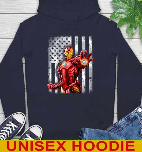 Philadelphia 76ers NBA Basketball Iron Man Avengers American Flag Shirt Hoodie 3