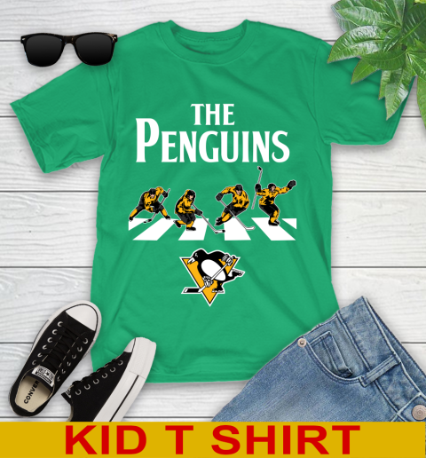 NHL Hockey Pittsburgh Penguins The Beatles Rock Band Shirt Youth T-Shirt 7