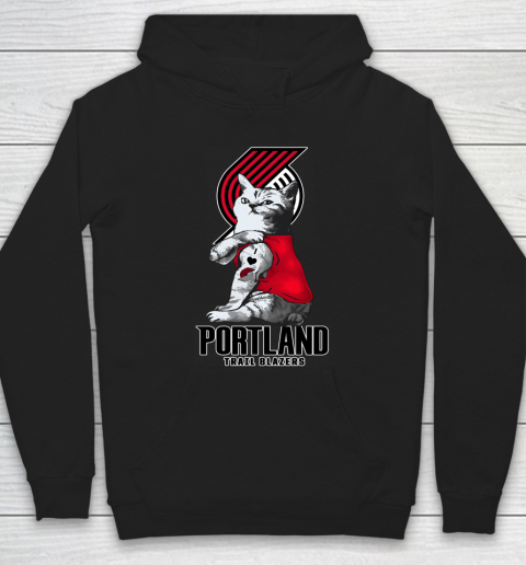 NBA Basketball My Cat Loves Portland Trail Blazers Hoodie