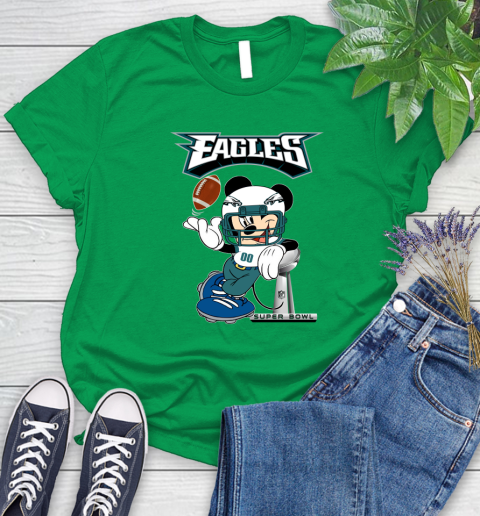 NFL Philadelphia Eagles Mickey Mouse Disney Super Bowl Football T Shirt Women's T-Shirt 6