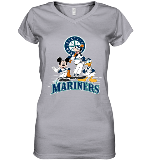 Men's Gray Seattle Mariners V-Neck Jersey 