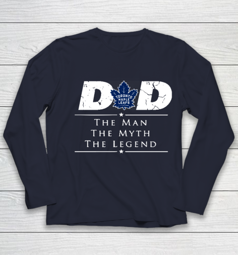 Toronto Maple Leafs NHL Ice Hockey Dad The Man The Myth The Legend Youth Long Sleeve - Image 3