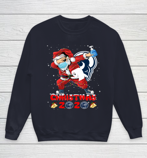 Los Angeles Rams Funny Santa Claus Dabbing Christmas 2020 NFL Youth Sweatshirt 2