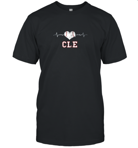 Cleveland Baseball Shirt Cleveland Ohio Heart Beat CLE Unisex Jersey Tee