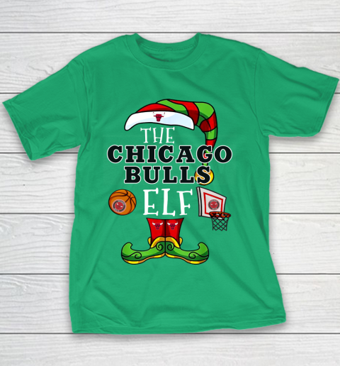 Chicago Bulls Christmas ELF Funny NBA Youth T-Shirt 3